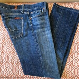 7 For All Mankind Low Rise Straight Leg Denim